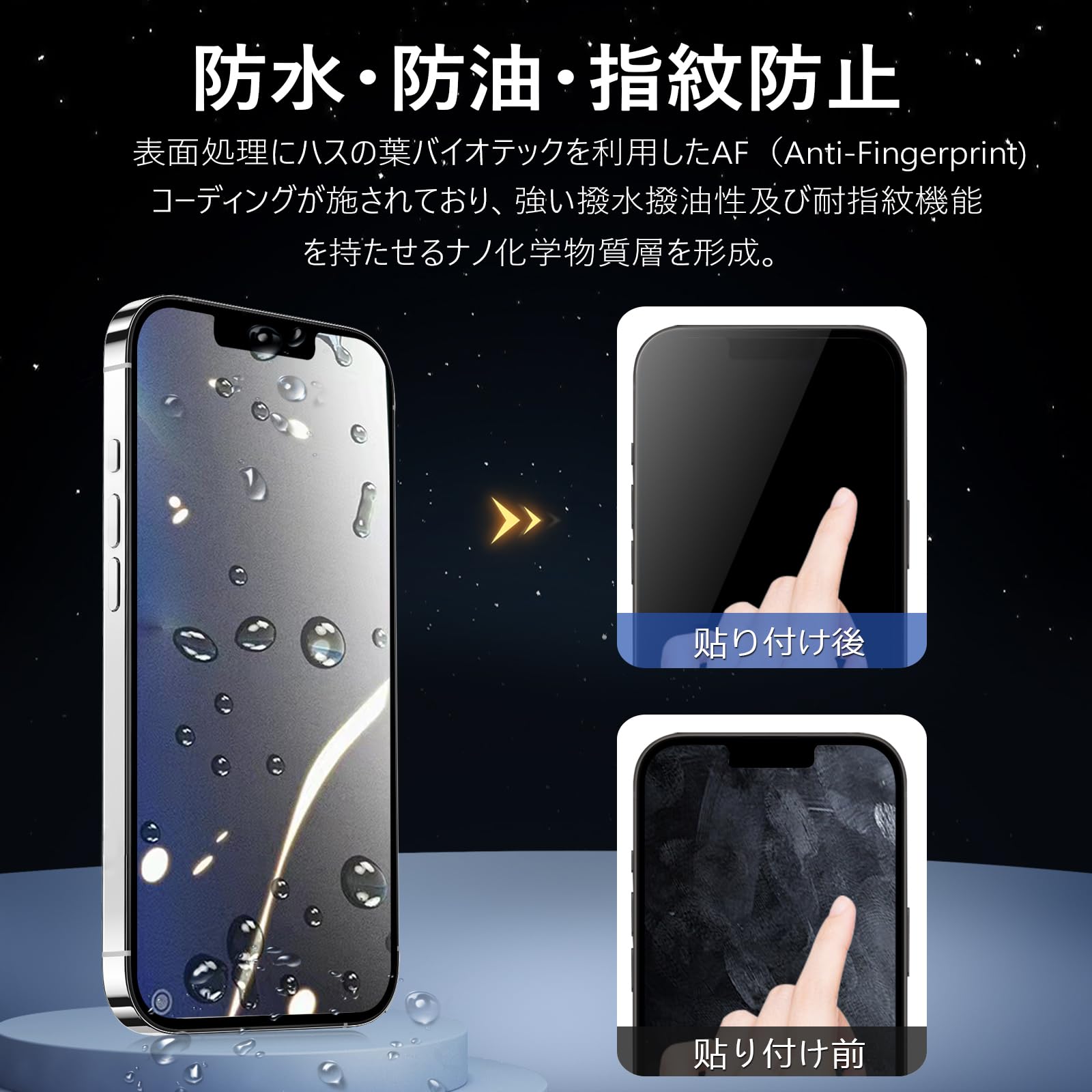 Amazon | MINIKA 【アンチグレア + のぞき見防止】 iPhone 13 Pro